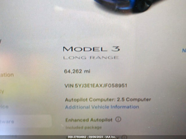 2018 Tesla 3, VIN: 5YJ3E1EAXJF058951