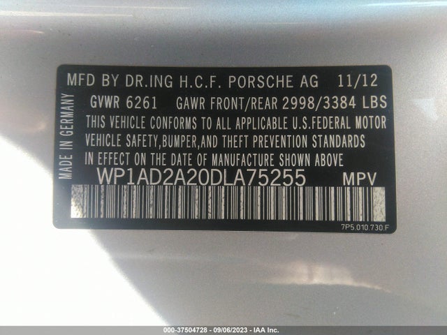 2013 PORSCHE CAYENNE WP1AD2A20DLA75255 Photo 8