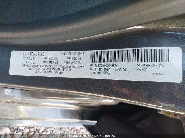1C3CCCAB4GN149826 Chrysler 200 Limited