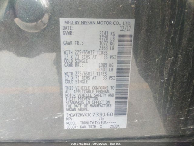 2018 NISSAN ROGUE 5N1AT2MVXJC739160 Photo 8