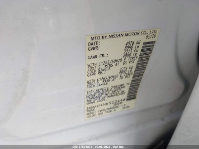 1N6BA1F45GN512448 Nissan Titan Xd Sl