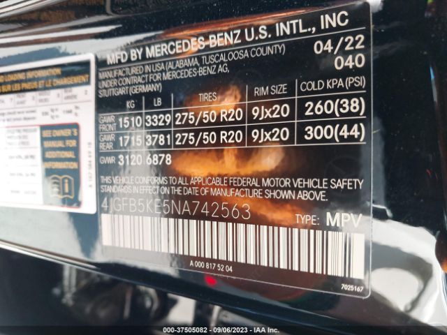 4JGFB5KE5NA742563 Mercedes-Benz Gle Gle 450