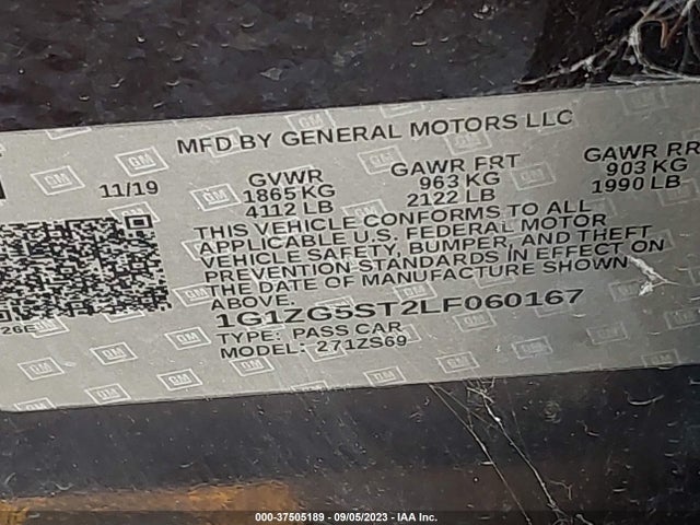 Chevrolet MALIBU RS 2020 1G1ZG5ST2LF060167 Image 9