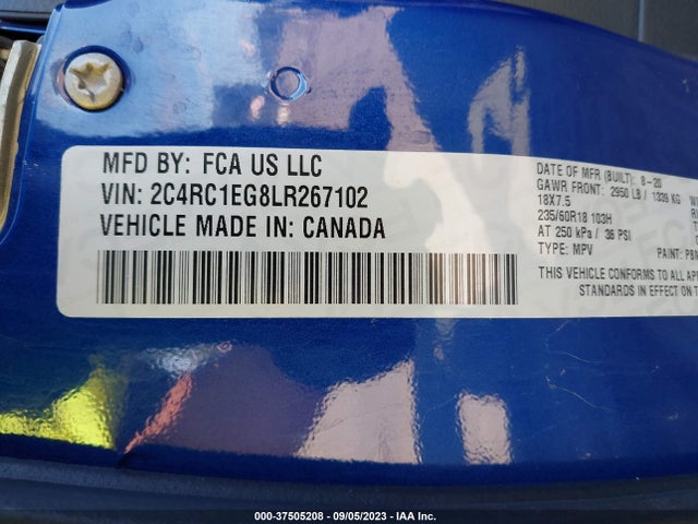2C4RC1EG8LR267102 Chrysler Pacifica Touring L Plus