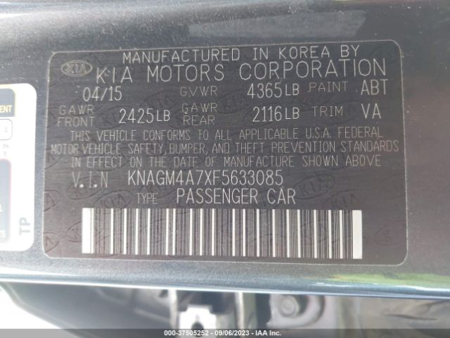 KNAGM4A7XF5633085 KIA Optima Lx