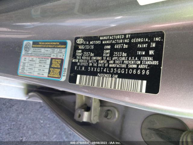 5XXGT4L35GG106696 KIA Optima Lx