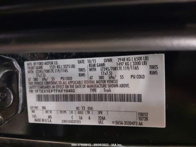 1FTEX1EP7FKF19492 Ford F-150 Xlt