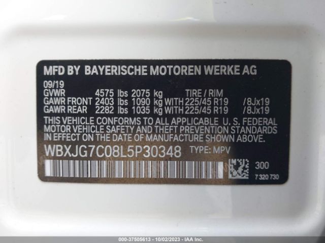 2020 BMW X1 WBXJG7C08L5P30348 Photo 8