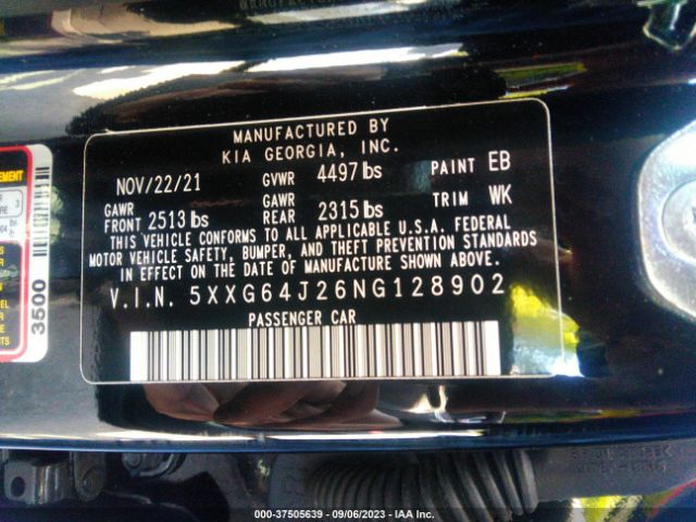 5XXG64J26NG128902 KIA K5 Gt-line