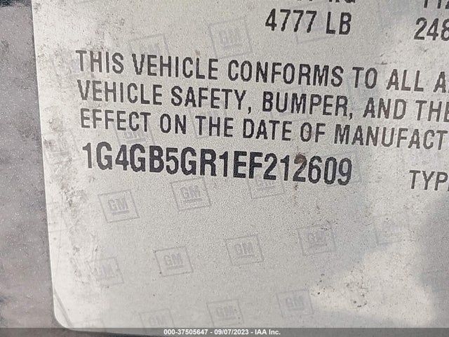 1G4GB5GR1EF212609 Buick Lacrosse Leather