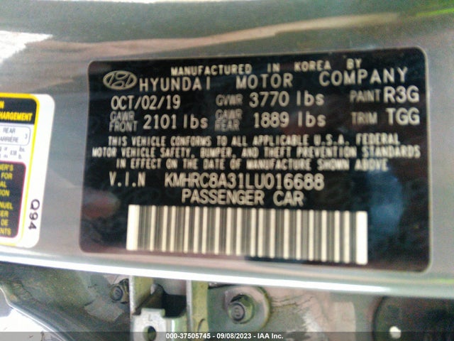 Hyundai Venue Sel 2020 KMHRC8A31LU016688 Image 9