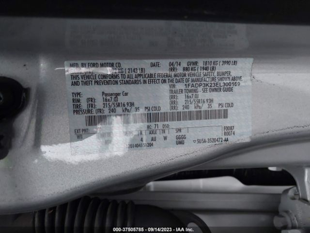 1FADP3K23EL300169 Ford FOCUS SE