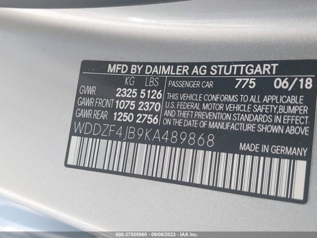 WDDZF4JB9KA489868 Mercedes-Benz E-class E 300