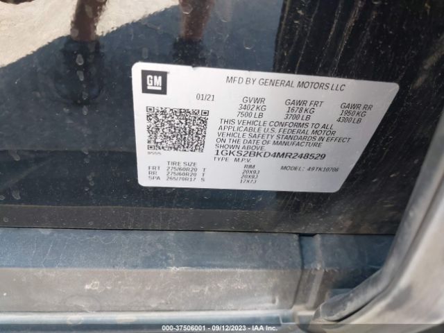1GKS2BKD4MR248529 GMC YUKON SLT