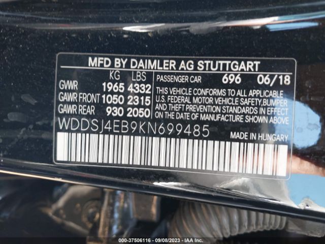 2019 MERCEDES-BENZ CLA WDDSJ4EB9KN699485 Photo 8