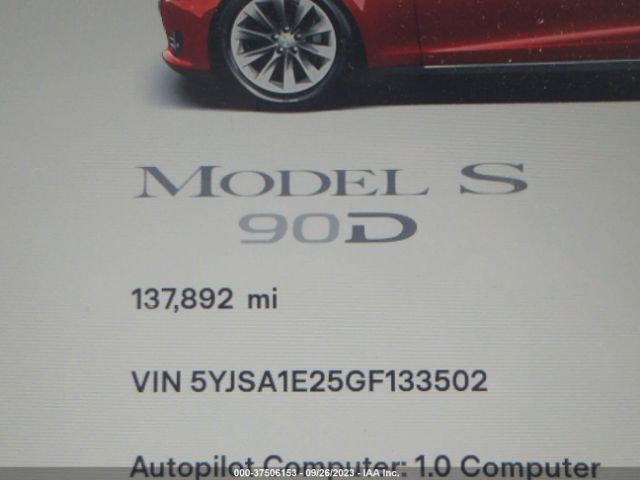 5YJSA1E25GF133502 Tesla Model S 90d/70d/75d/60d/85d