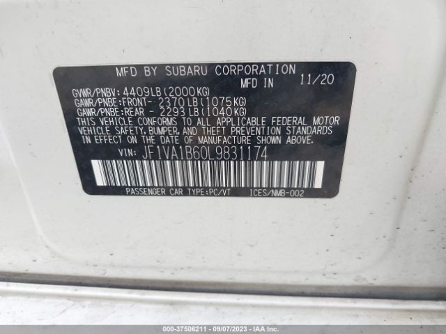 JF1VA1B60L9831174 Subaru Wrx Premium