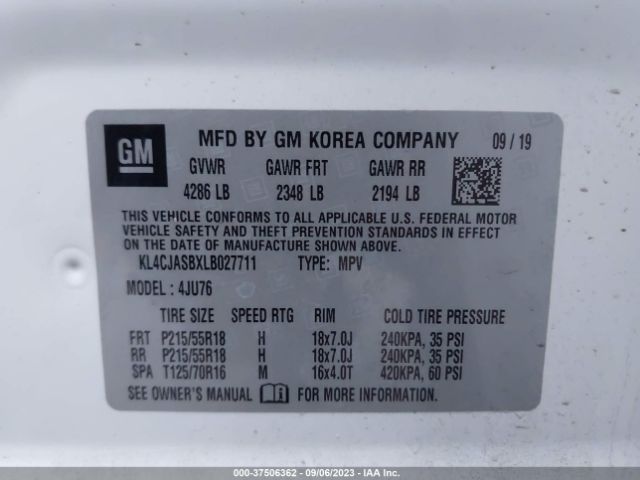 KL4CJASBXLB027711 Buick Encore Preferred
