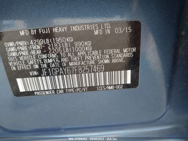 JF1GPAY67F8257469 Subaru Impreza Wagon 2.0i Sport Premium