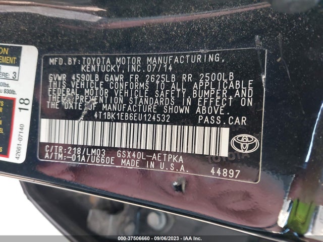 Toyota AVALON LIMITED 2014 4T1BK1EB6EU124532 Image 15