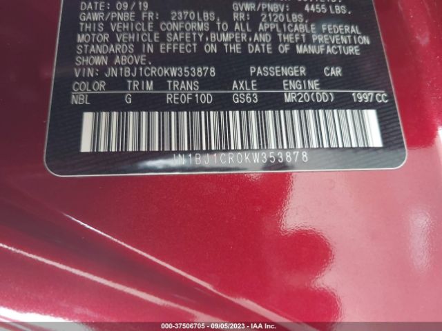 2019 NISSAN ROGUE SPORT JN1BJ1CR0KW353878 Photo 8