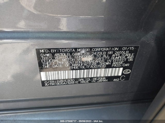 JTHBE1BL1FA007970 Lexus GS 350
