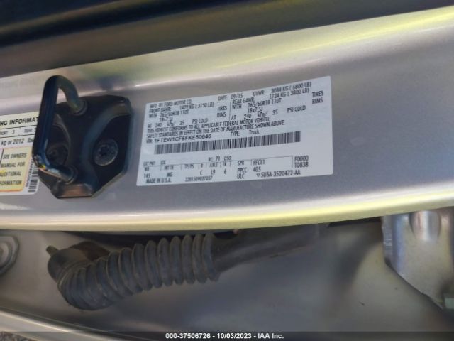 1FTEW1CF6FKE50646 Ford F-150 Xl/lariat