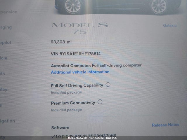 Tesla Model S 60/75 2017 5YJSA1E16HF178814 Image 7
