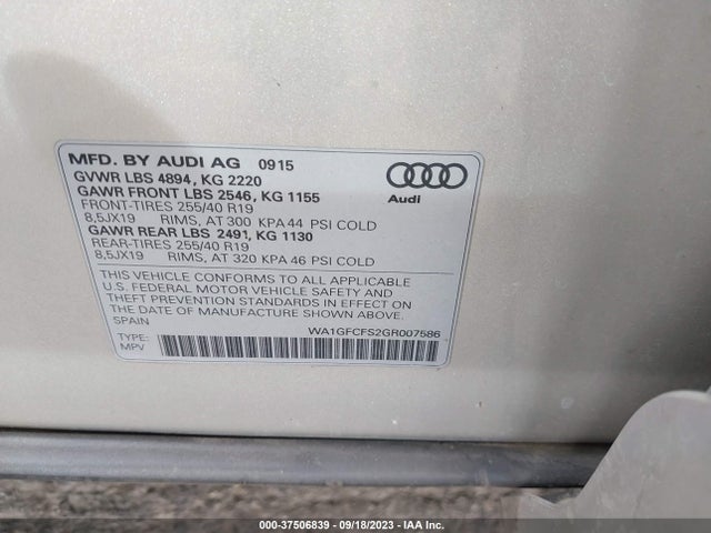 WA1GFCFS2GR007586 Audi Q3 Prestige