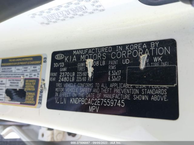 KNDPBCAC2E7559745 KIA Sportage Lx
