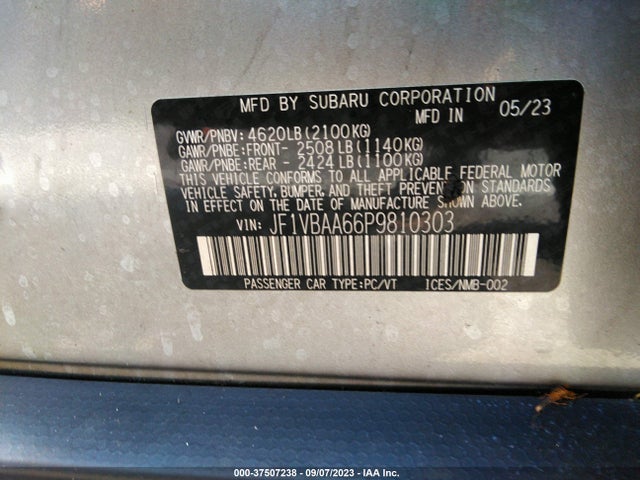 Subaru WRX 2023 JF1VBAA66P9810303 Image 14