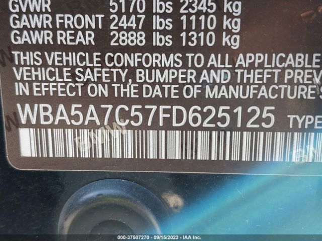 WBA5A7C57FD625125 BMW 5 Series 528i Xdrive