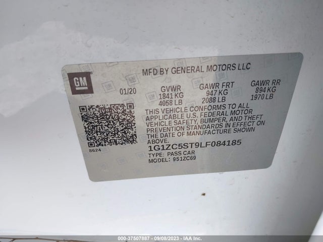 Chevrolet MALIBU LS 2020 1G1ZC5ST9LF084185 Image 9