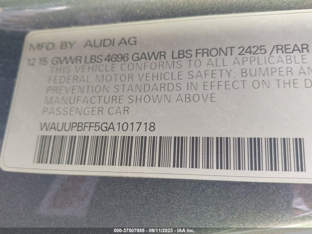 WAUUPBFF5GA101718 Audi A3 E-tron Premium