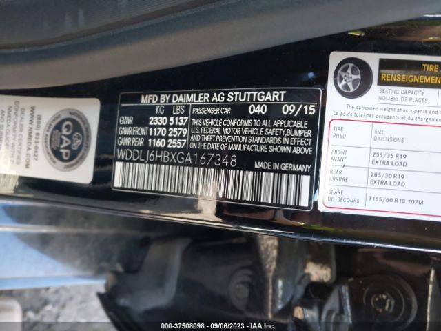 WDDLJ6HBXGA167348 Mercedes-Benz Cls Cls 400
