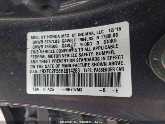 19XFC2F58HE014263 Honda Civic Sedan Lx