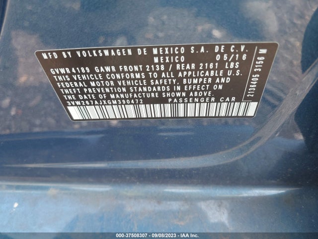3VW267AJXGM390472 Volkswagen Jetta Sedan 1.4t S