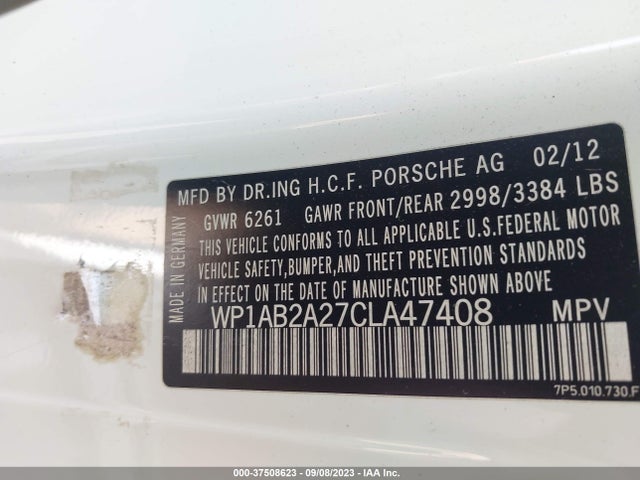 2012 PORSCHE CAYENNE WP1AB2A27CLA47408 Photo 8