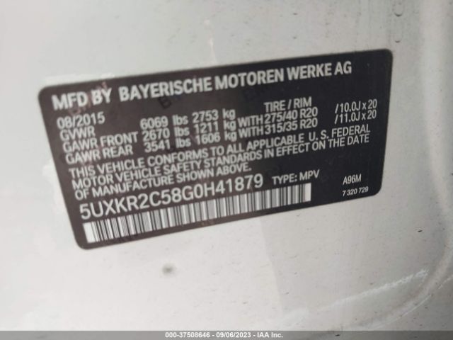 5UXKR2C58G0H41879 BMW X5 Sdrive35i