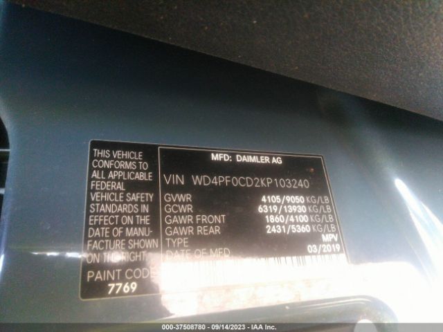 WD4PF0CD2KP103240 Mercedes-Benz SPRINTER VAN