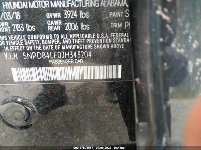 Hyundai Elantra Value Edition 2018 5NPD84LF0JH343204 Image 9