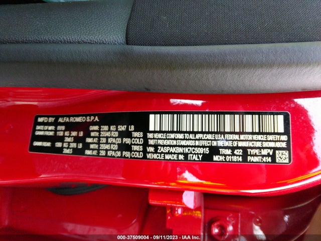 ZASPAKBN1K7C50915 Alfa Romeo Stelvio Ti Sport