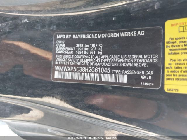WMWXP5C38H2G61045 Mini Hardtop 2 Door Cooper