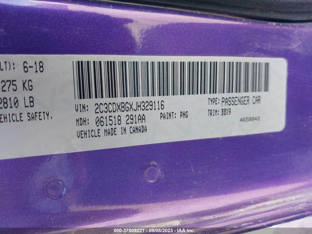 Dodge Charger Sxt 2018 2C3CDXBGXJH329116 Image 9