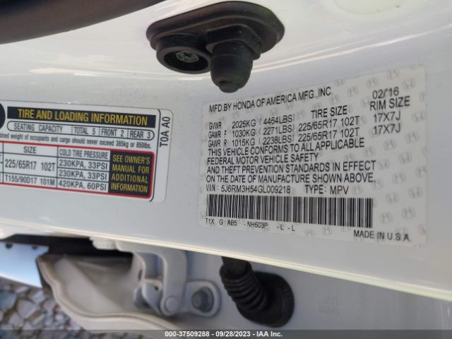 5J6RM3H54GL009218 Honda CR-V EX