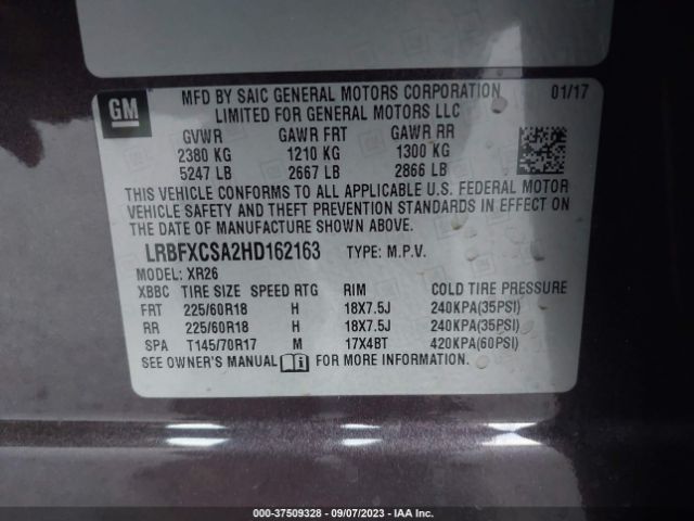 LRBFXCSA2HD162163 Buick Envision Preferred