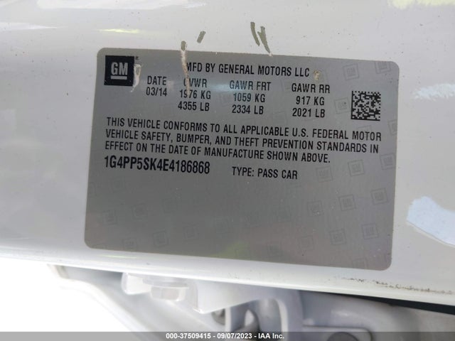 1G4PP5SK4E4186868 Buick Verano