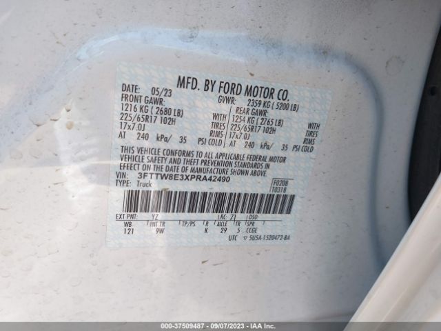 3FTTW8E3XPRA42490 Ford Maverick Xl