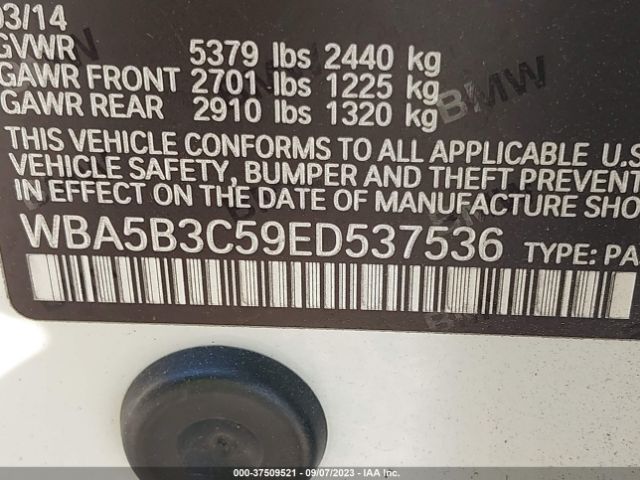 WBA5B3C59ED537536 BMW 5 Series 535i Xdrive