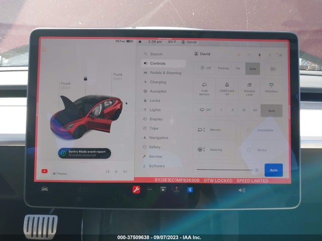 2021 Tesla 3, VIN: 5YJ3E1EC1MF926308